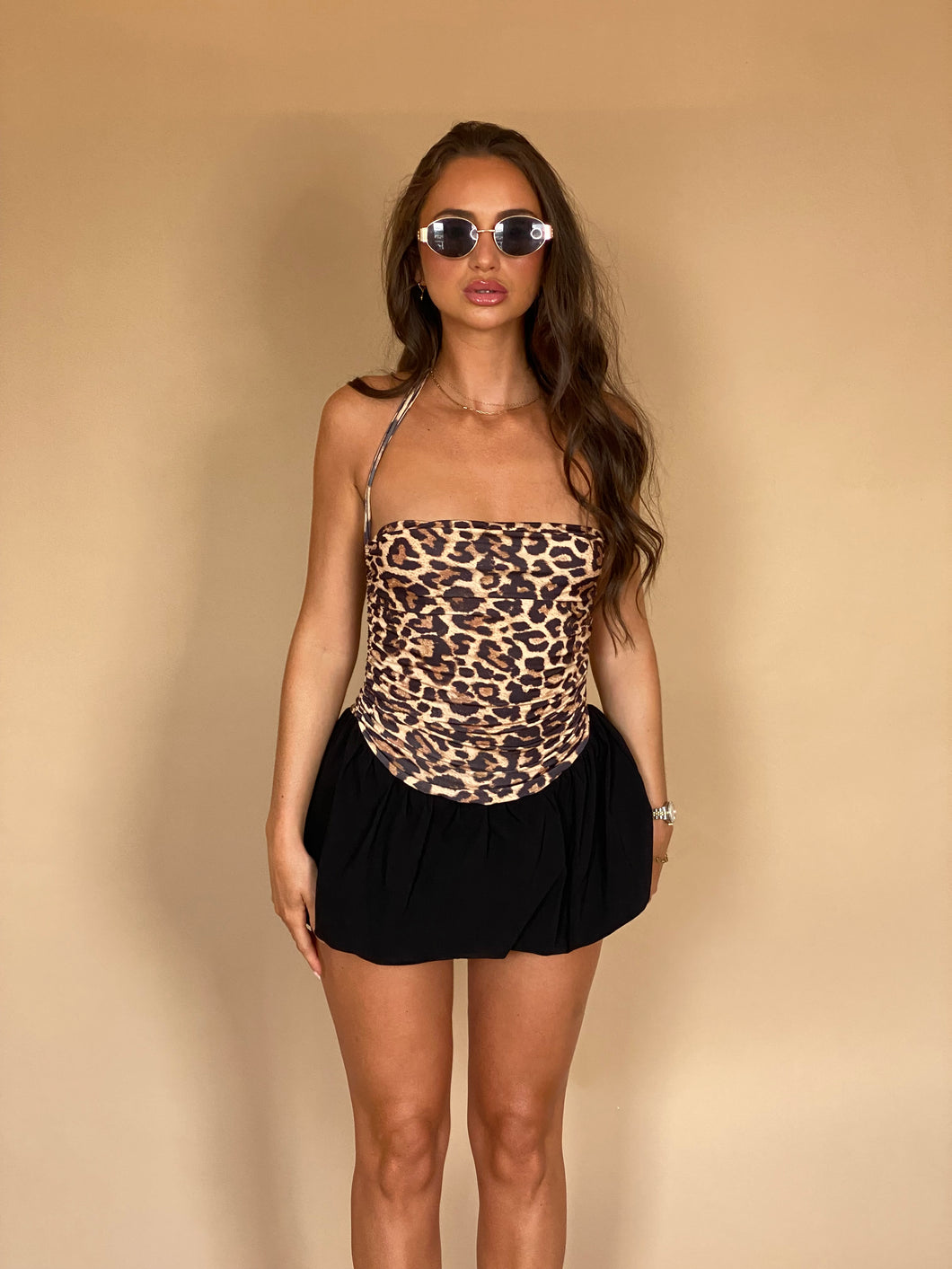 Leopard Slinky Balloon Dress