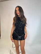 Load image into Gallery viewer, Sequin Mini Dress - Black