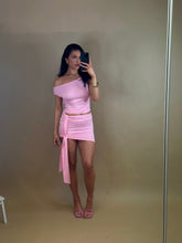 Load image into Gallery viewer, Slinky Drape Knot Co-Ord Bubblegum Pink