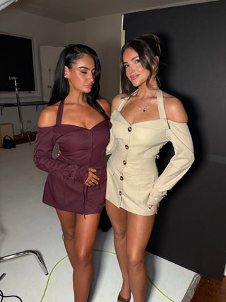 The Trench Blazer Dress - Nude