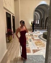 Load image into Gallery viewer, Sicily Shimmer Maxi Dress - Wine Red