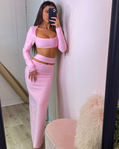 Bubblegum Pink Cut Out Bandage Co-Ord