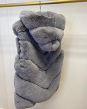 Load image into Gallery viewer, Premium Faux Fur Hooded Gilet Grey