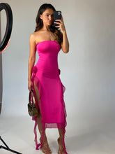 Load image into Gallery viewer, MARINA Floral Bandeau Dress - Fuchsia