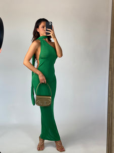 SASHA Wrap Neck Maxi Dress - Green