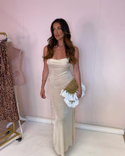 Load image into Gallery viewer, Sicily Shimmer Champagne Maxi Dress