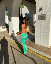 Load image into Gallery viewer, Sicily Shimmer Green Maxi Dress